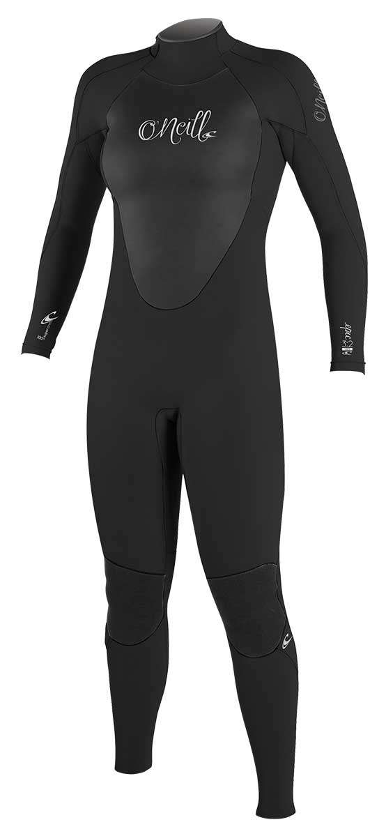 O'Neill Women's Epic 3/2mm Back Zip Full Wetsuit - Black