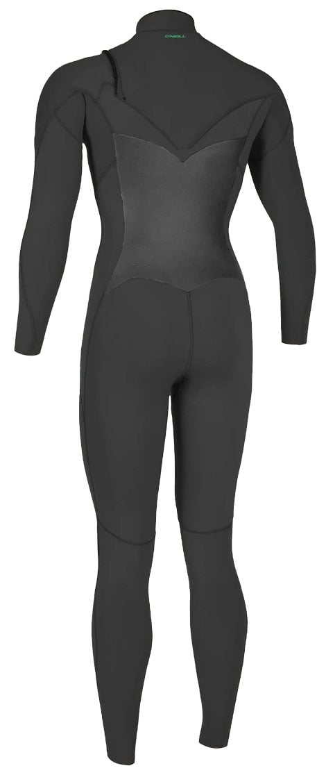 O'Neill Women's Ninja 3/2mm Chest Zip Full Wetsuit - Black – back view