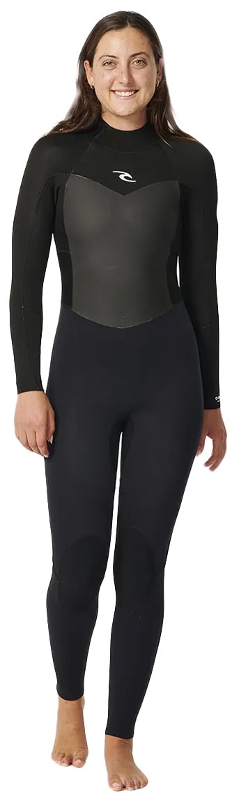 Rip Curl Women's Omega 3/2mm Back Zip Full Wetsuit - Black
