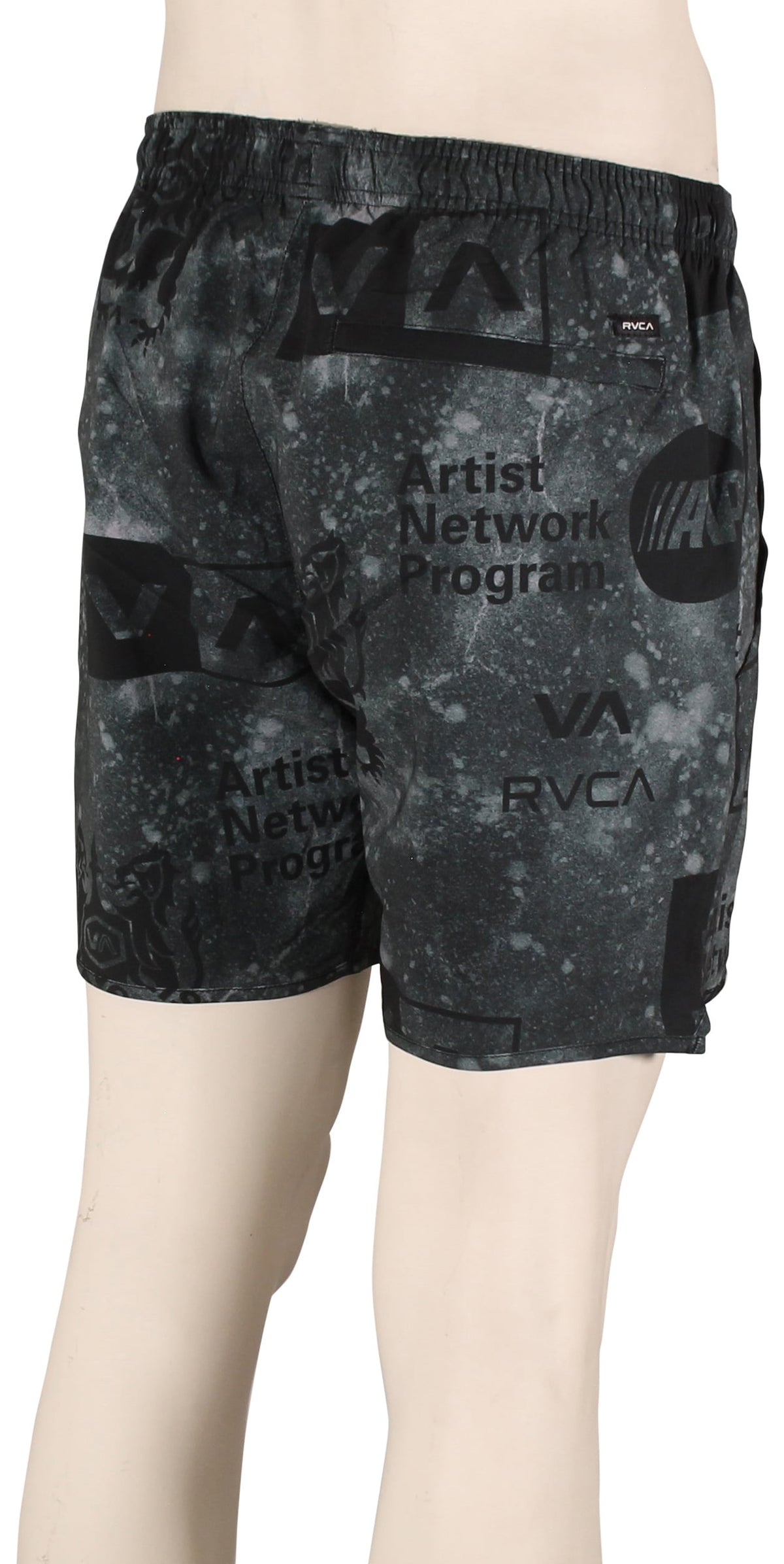 RVCA Yogger Stretch Athletic Shorts - All Brand Acid Trip – back view