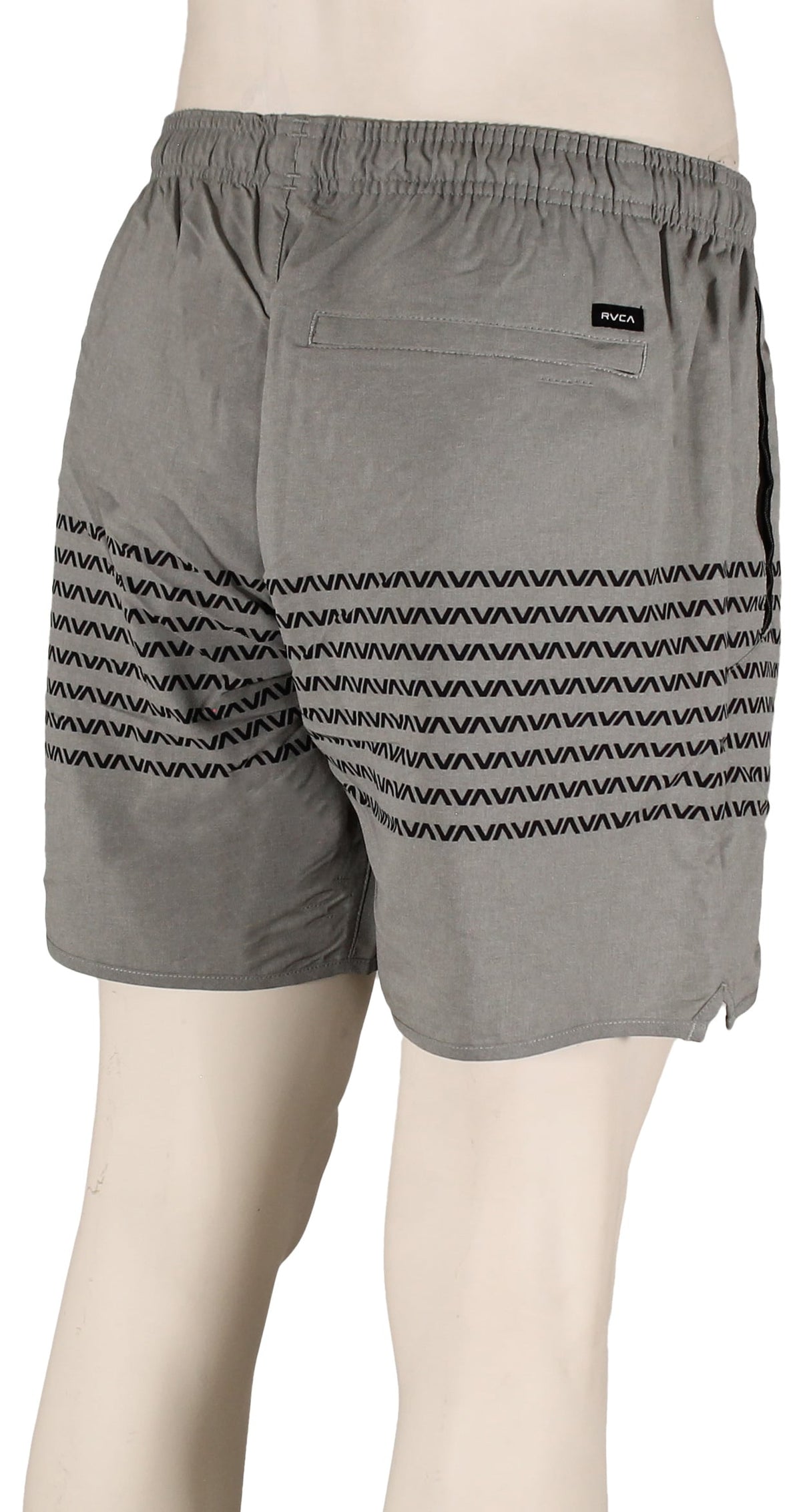 RVCA Yogger Stretch Athletic Shorts - Heather Grey VA Band – back view
