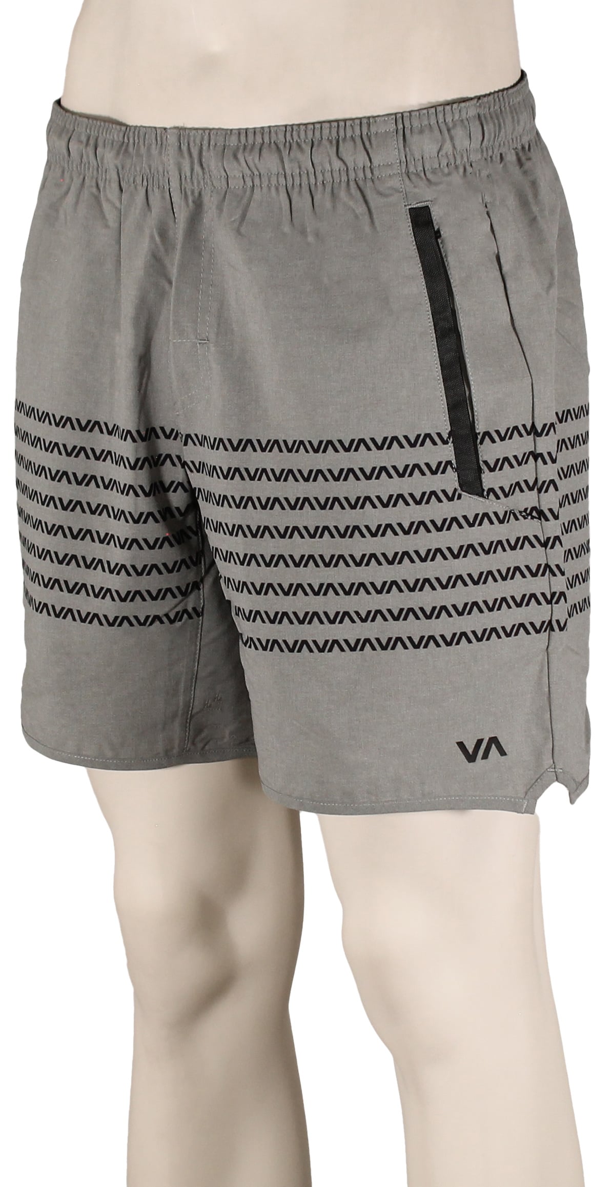 RVCA Yogger Stretch Athletic Shorts - Heather Grey VA Band