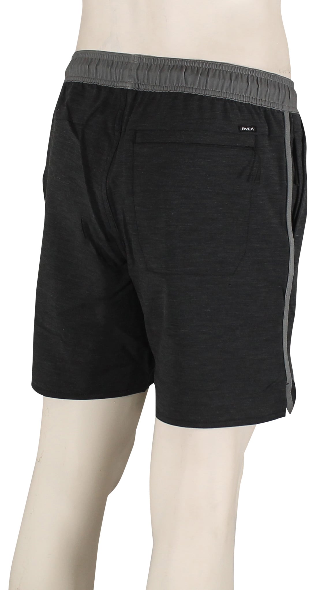 RVCA Yogger Hybrid 17" Athletic Shorts - Black – back view