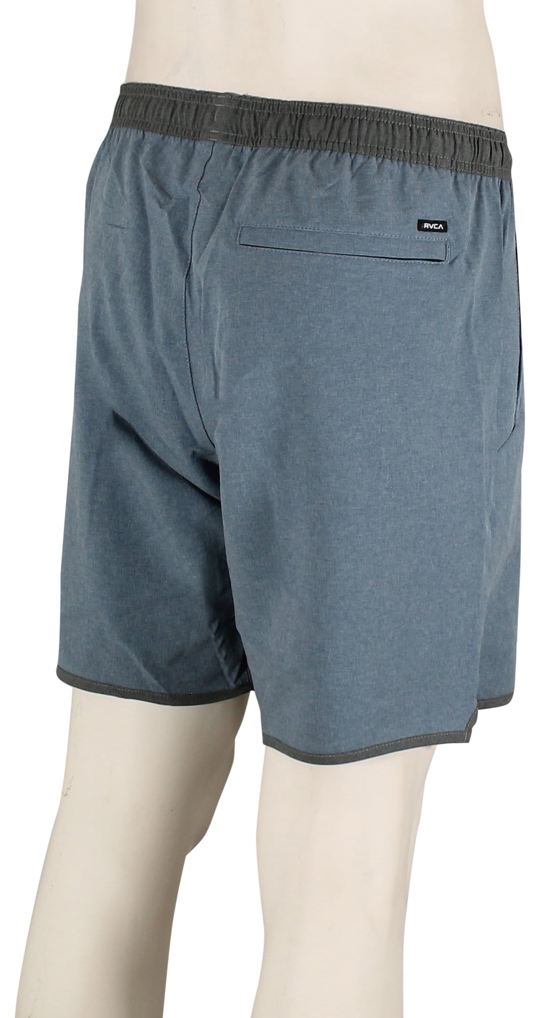 RVCA Yogger Contrast 17" Athletic Shorts - Vintage Navy Heather – back view