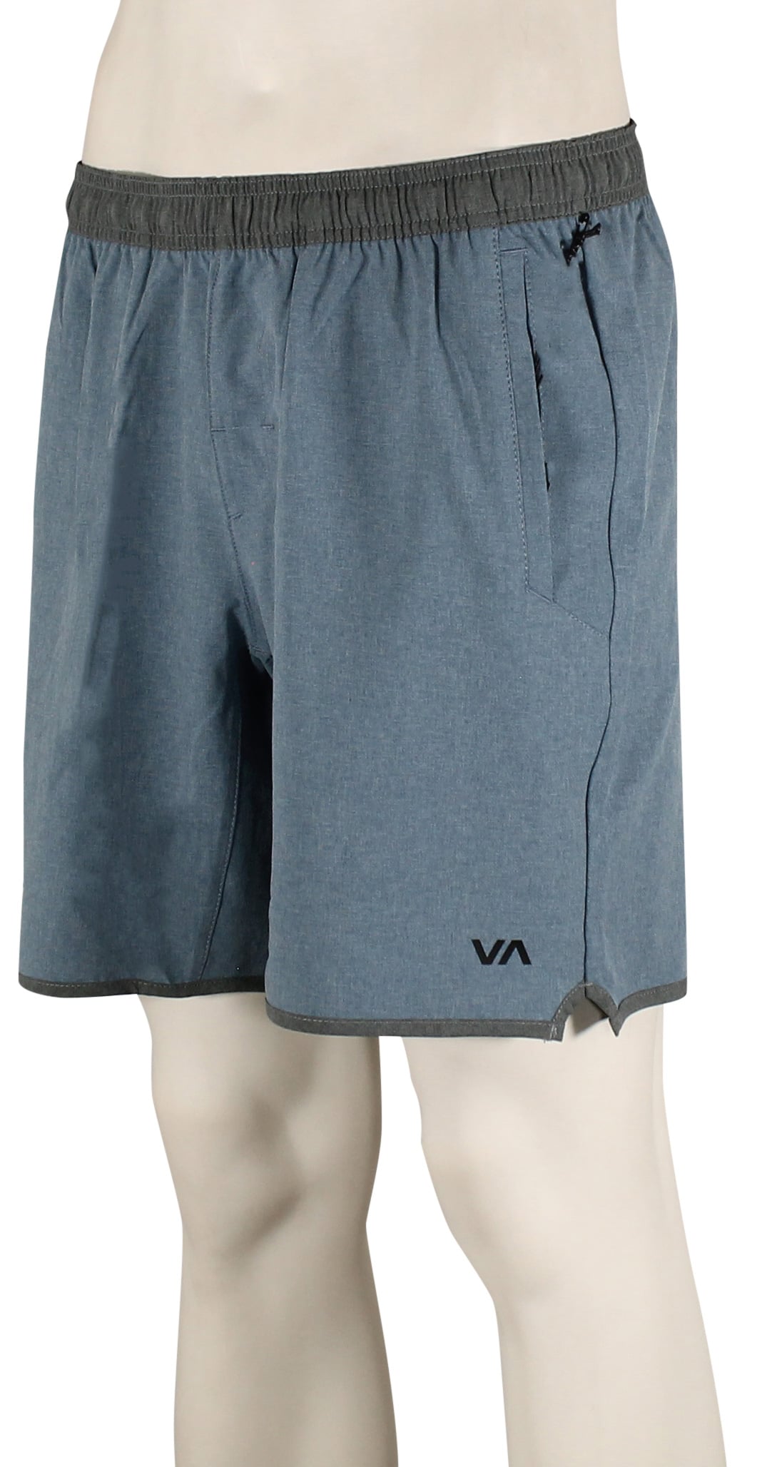 RVCA Yogger Contrast 17" Athletic Shorts - Vintage Navy Heather