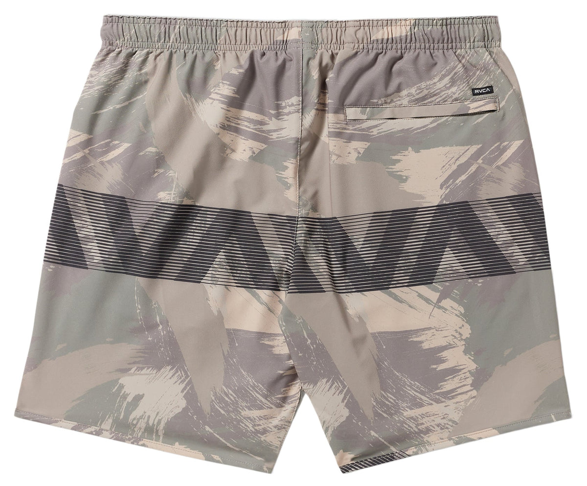 RVCA Yogger Stretch 17" Athletic Shorts - Khaki Camo – back view