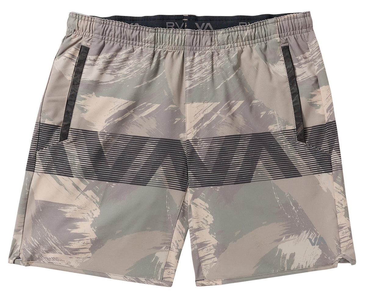 RVCA Yogger Stretch 17" Athletic Shorts - Khaki Camo