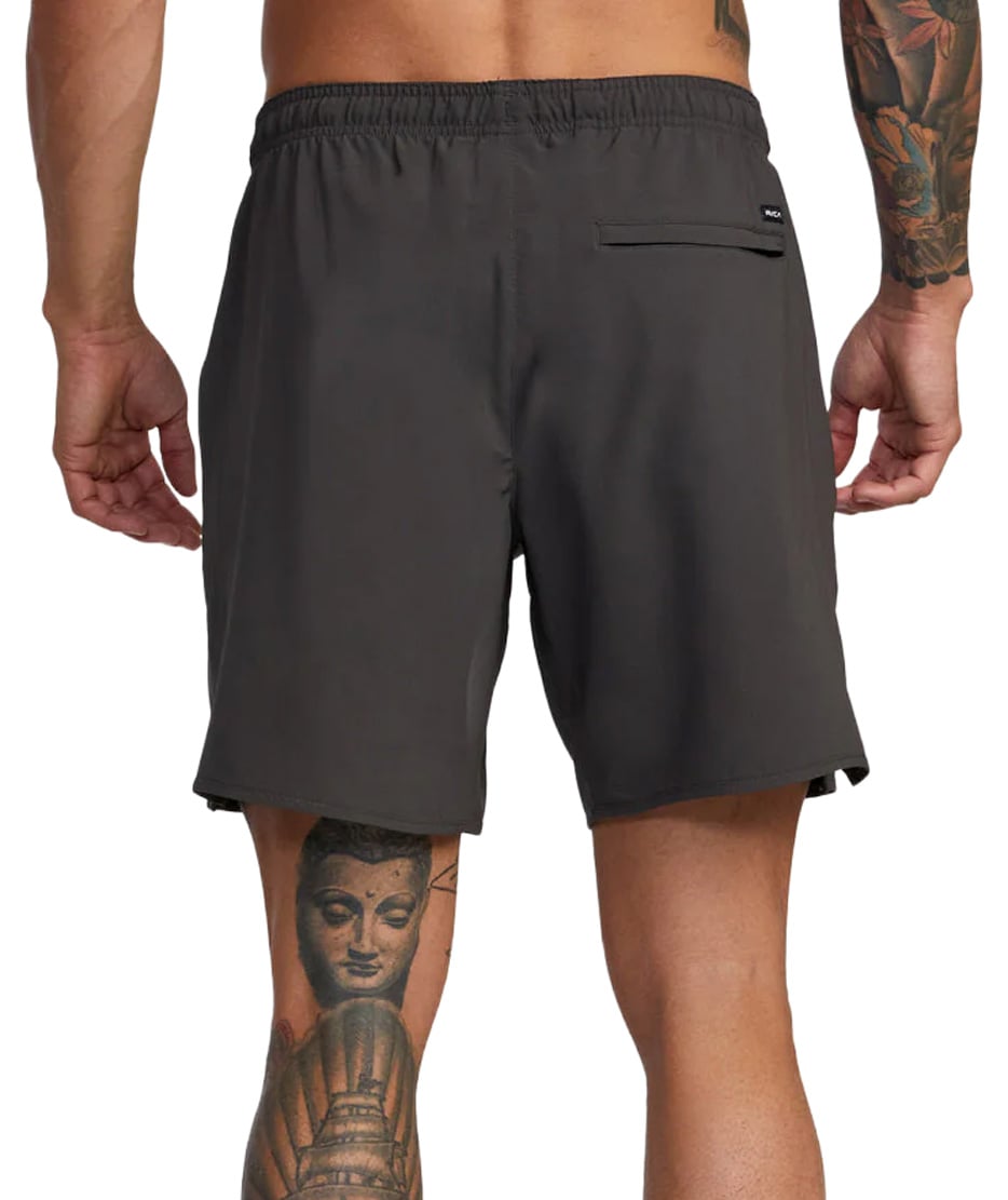 RVCA Yogger Stretch 17" Athletic Shorts - Slate Grey – back view