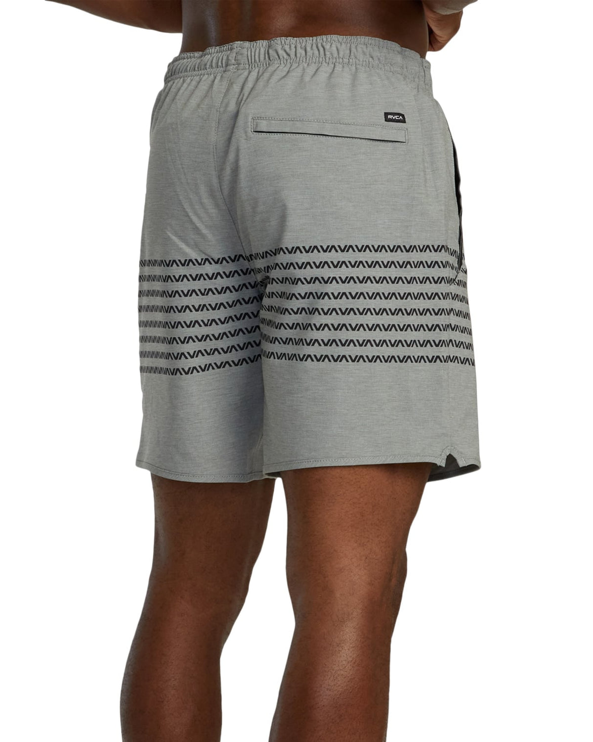 RVCA Yogger Stretch 17" Athletic Shorts - Heather Grey VA Band – back view
