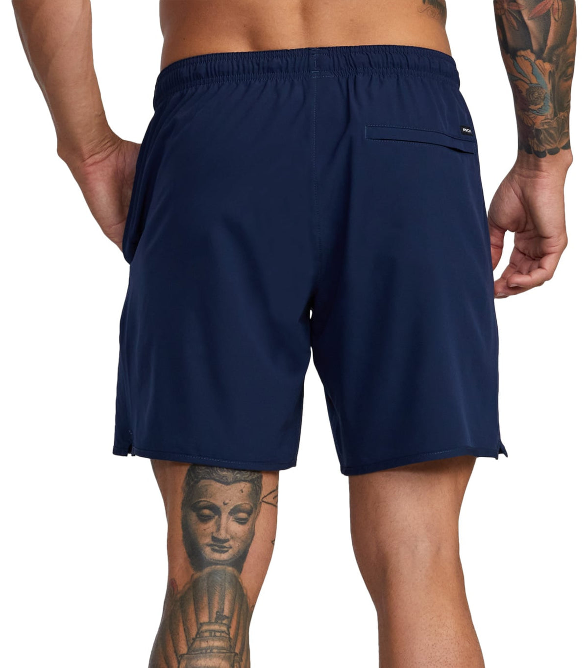 RVCA Yogger Stretch 17" Athletic Shorts - Midnight – back view