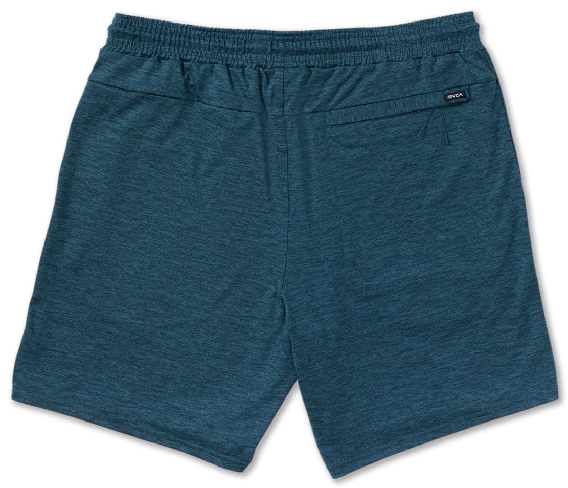 RVCA Yogger Recover 17" Men's Athletic Shorts - Duck Blue – back view