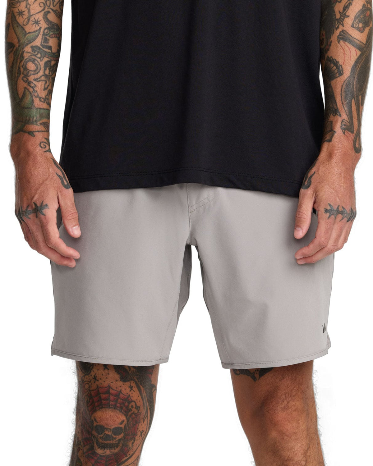 RVCA Yogger Stretch 17" Athletic Shorts - Brown Stone – alternate view 1