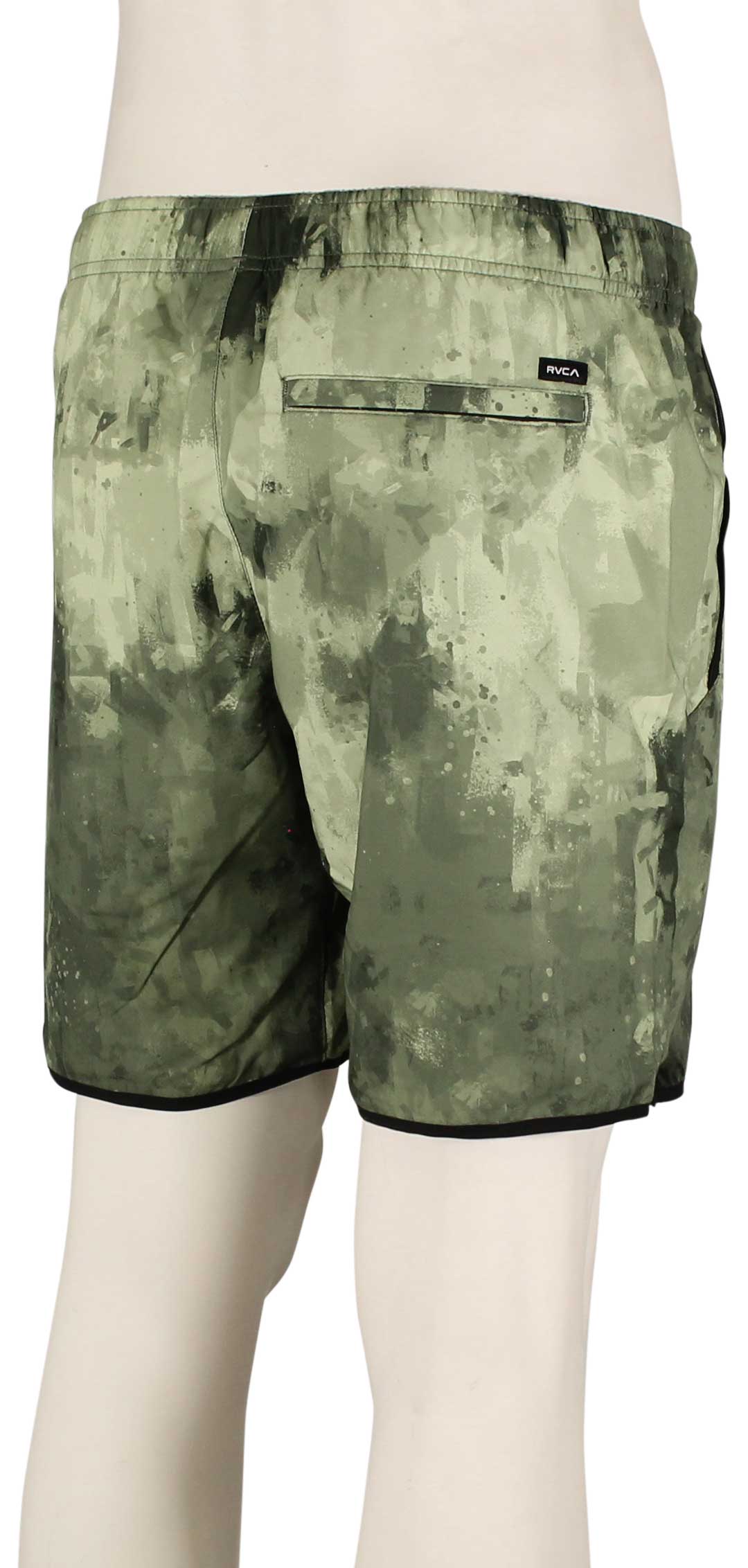RVCA Yogger Athletic Shorts - Green Camo II – back view