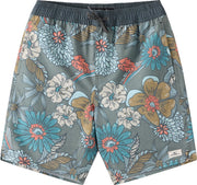 O'Neill Hermosa Elastic Waist Lined 16" Boy's Volley Shorts - Mulled Basil