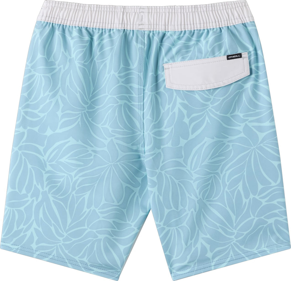 O'Neill Hermosa Elastic Waist Lined 16" Boys' Volley Shorts - Stone Blue – back view