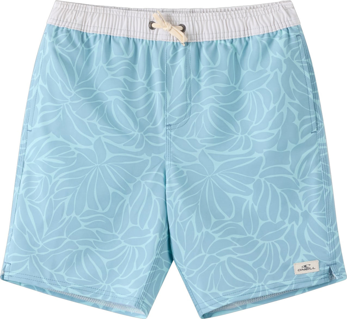O'Neill Hermosa Elastic Waist Lined 16" Boys' Volley Shorts - Stone Blue