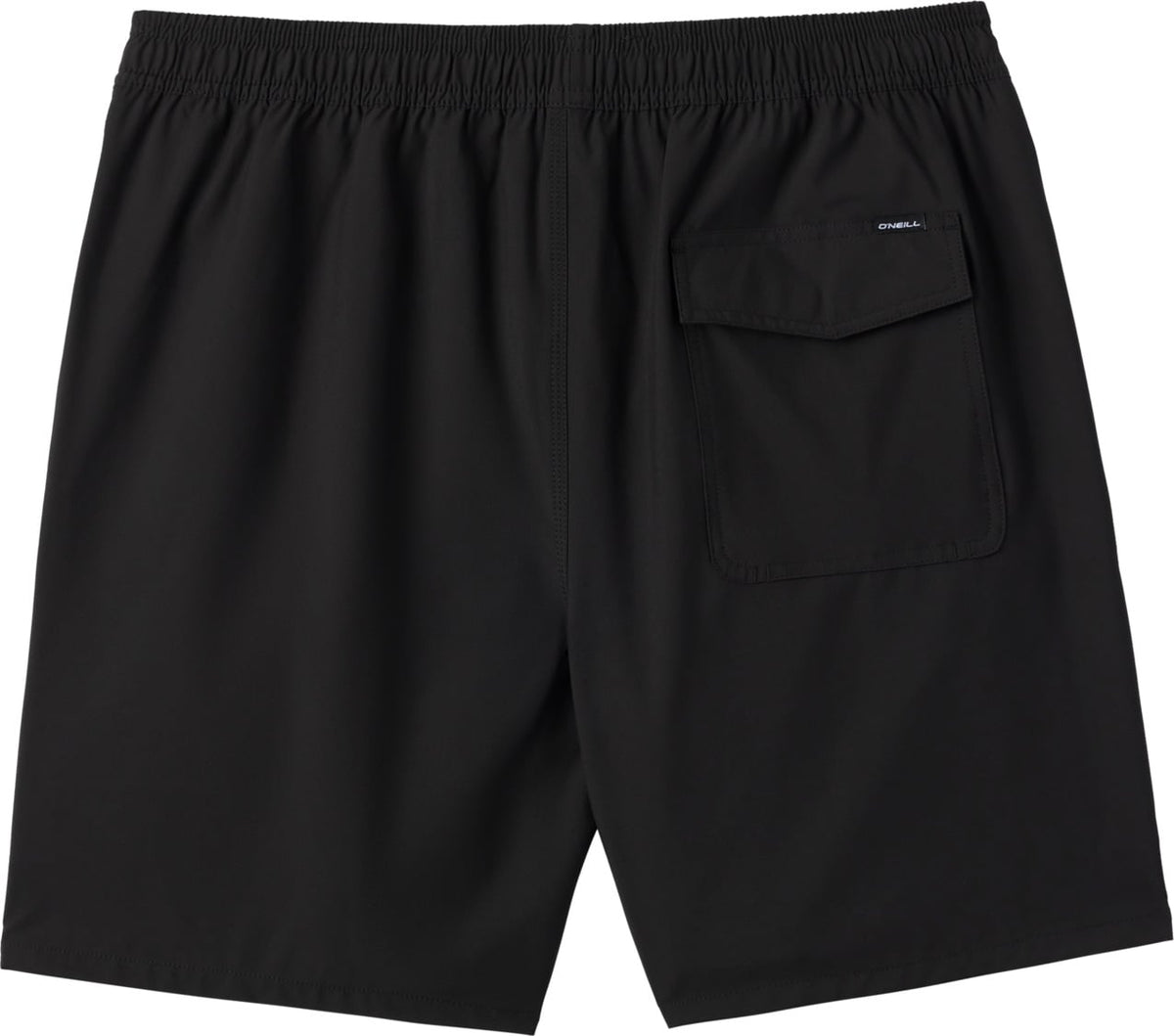 O'Neill Lennox Hermosa Solid 17" Men's Volley Shorts - Black – back view