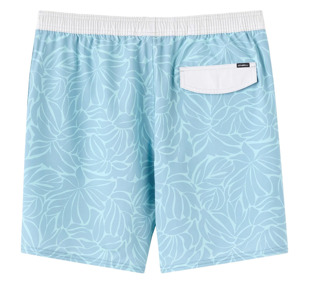 O'Neill Hermosa Elastic Waist Lined 17" Men's Volley Shorts - Stone Blue – back view