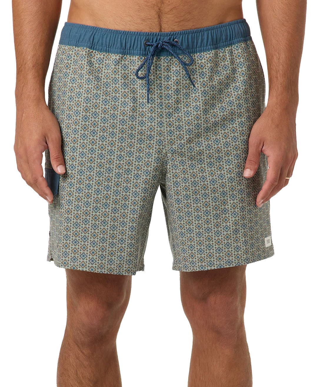 O'Neill Hermosa Retro Elastic Waist 17" Men's Volley Shorts - Seagrass