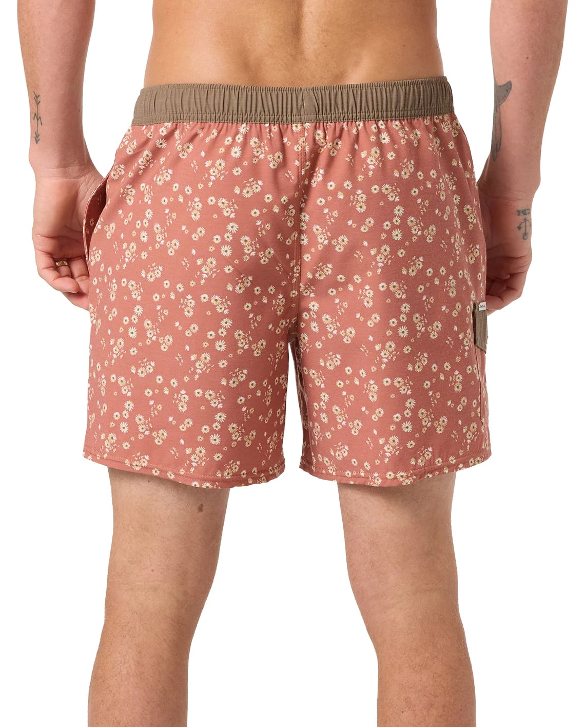 O'Neill Hermosa Retro Elastic Waist 17" Men's Volley Shorts - Chutney – back view