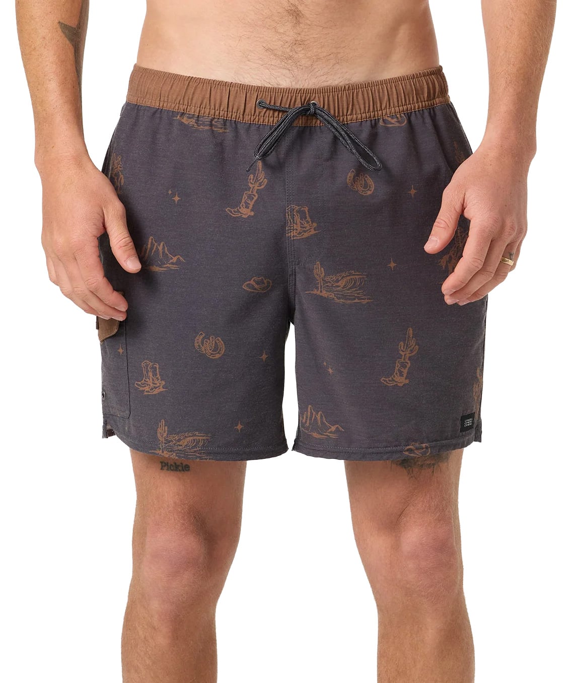 O'Neill Hermosa Retro Elastic Waist 17" Men's Volley Shorts - Phantom
