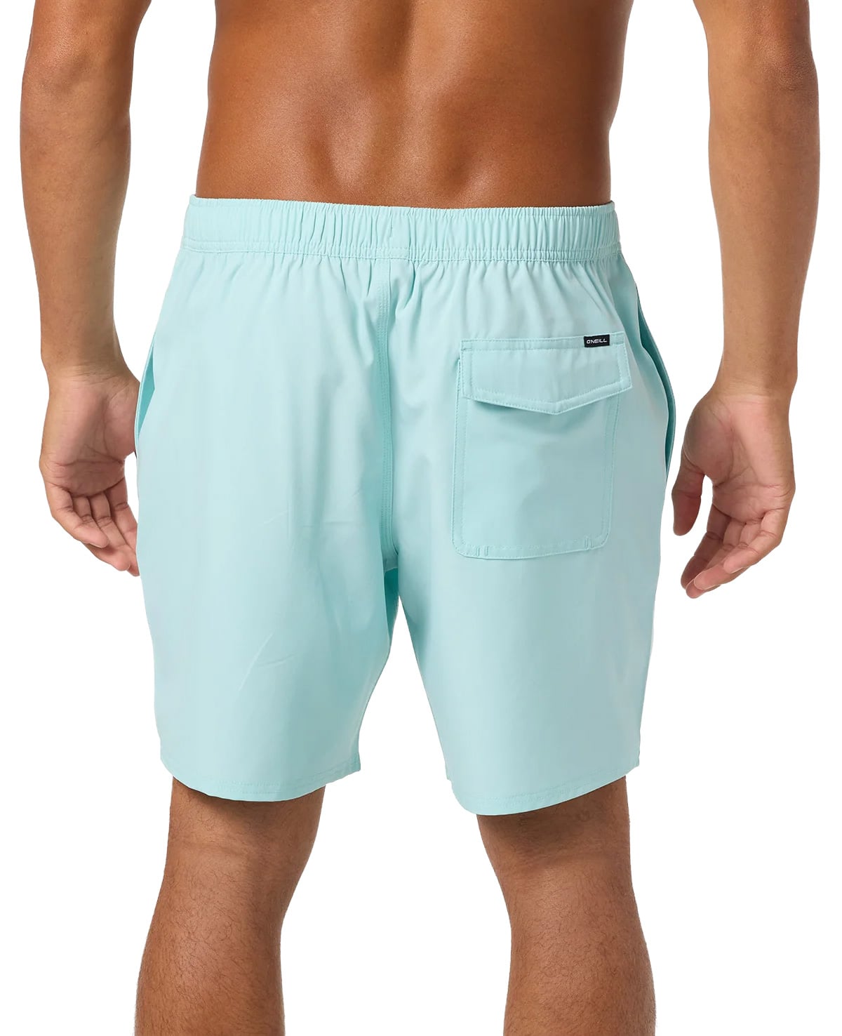 O'Neill Lennox Hermosa Solid 17" Men's Volley Shorts - Canal Blue – back view