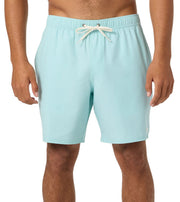 O'Neill Lennox Hermosa Solid 17" Men's Volley Shorts - Canal Blue
