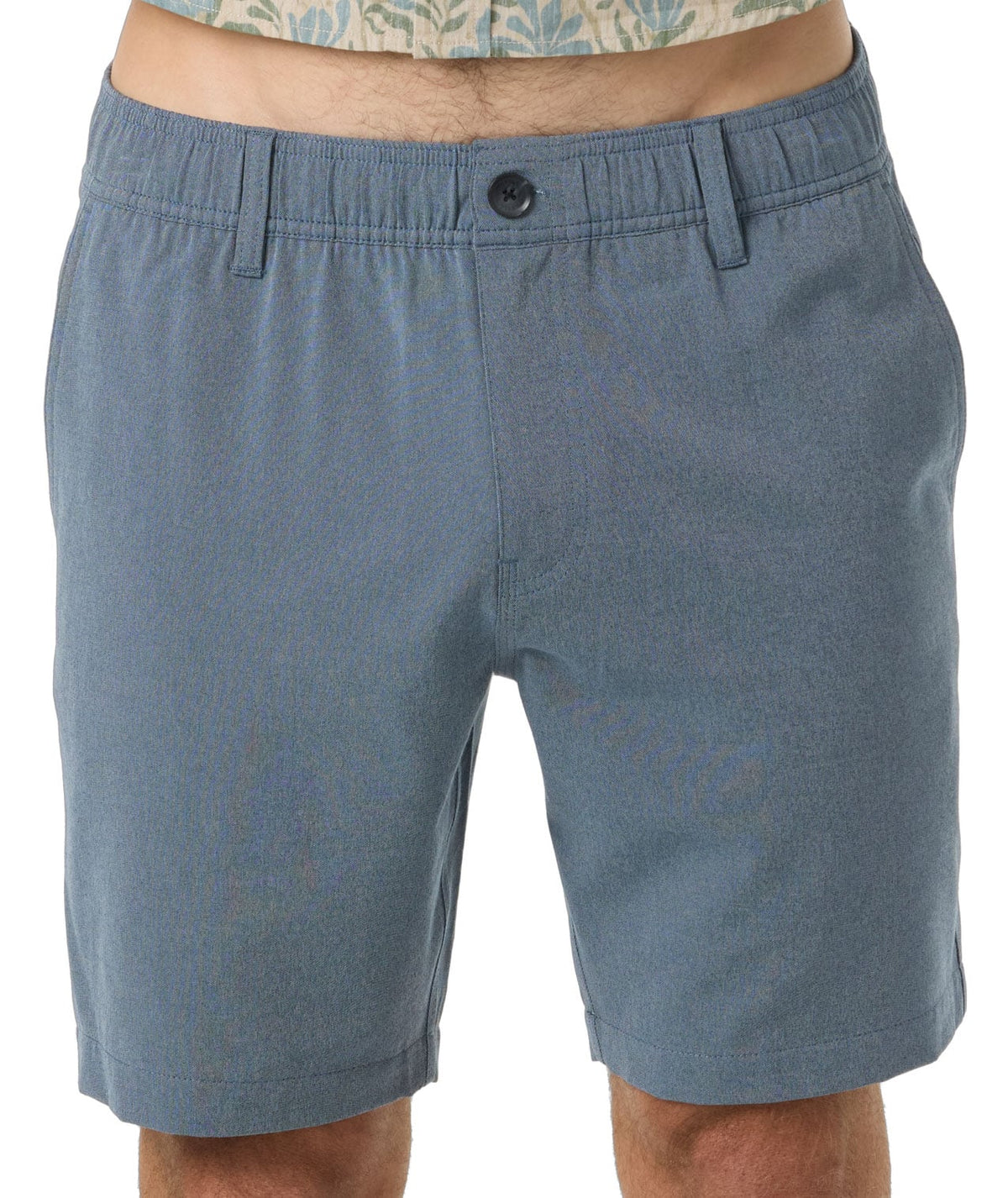 O'Neill Reserve Light Check Men's Elastic Waist 18" Hybrid Shorts - Navy