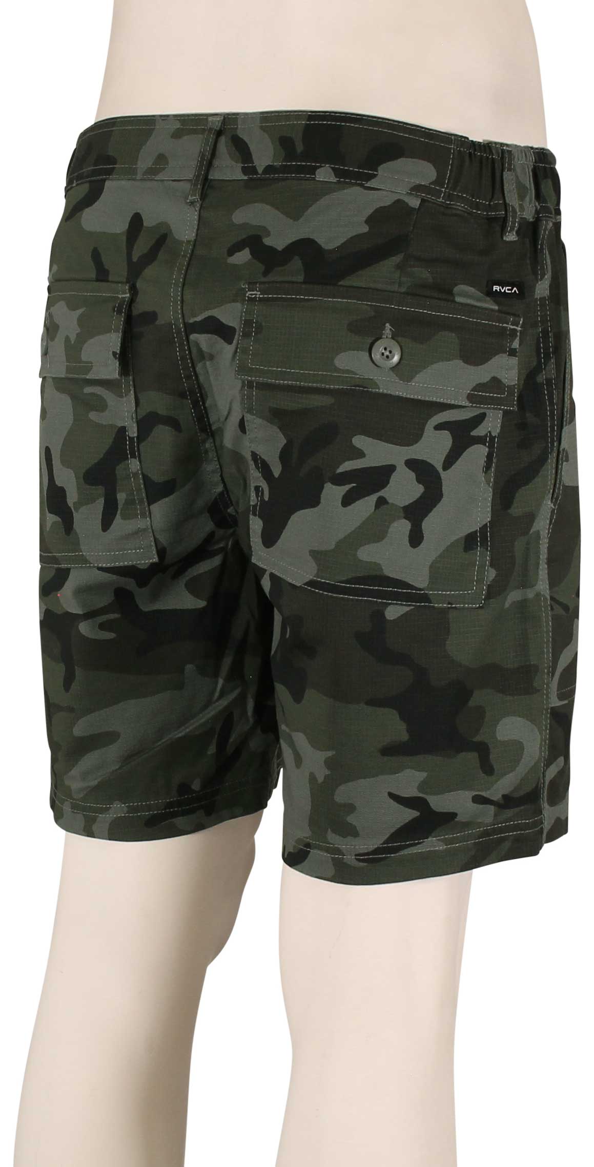 RVCA All Time Surplus 17" Volley Shorts - Woodland Camo – back view