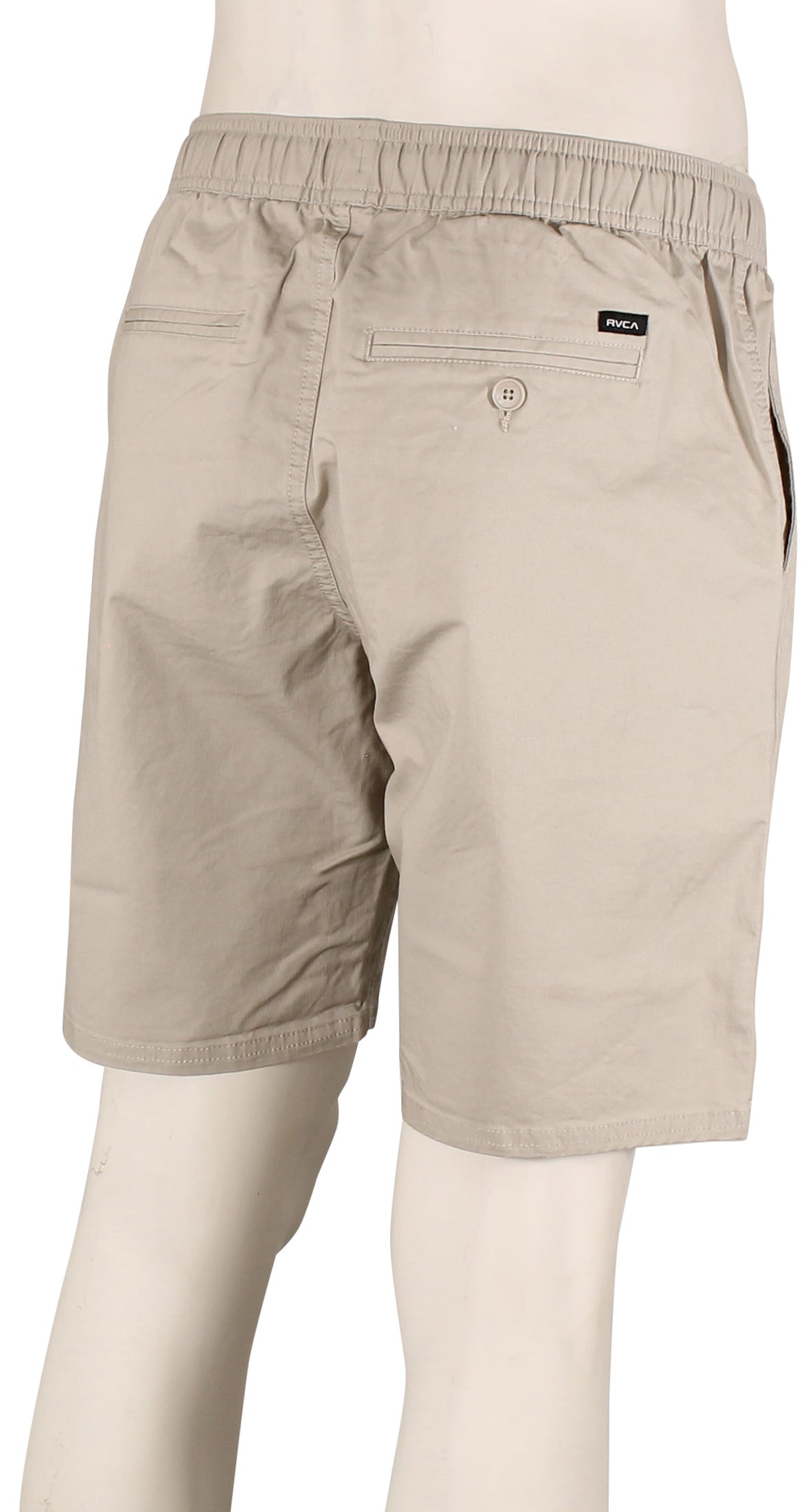 RVCA Weekend Elastic 19" Volley Shorts - Light Khaki – back view