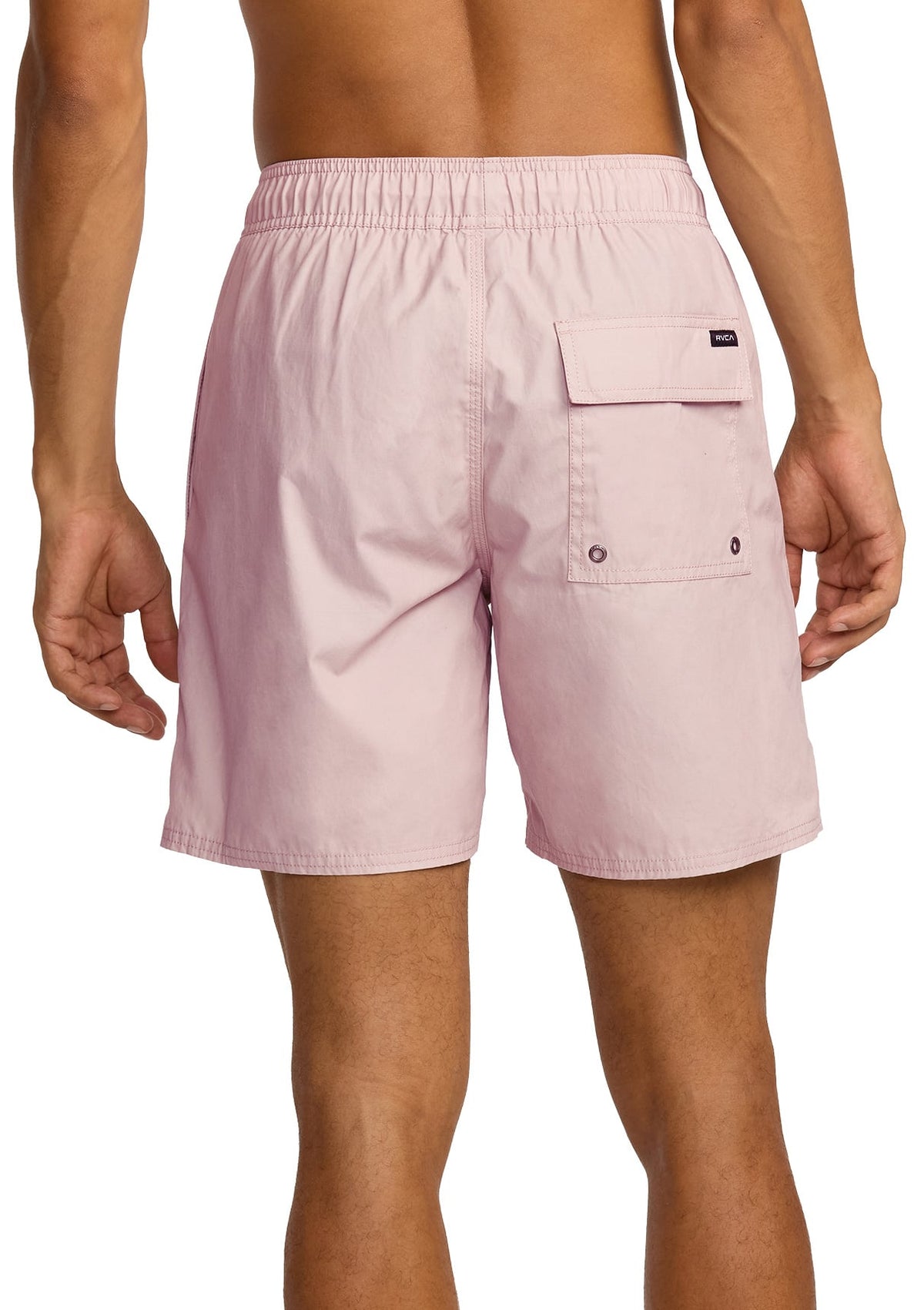 RVCA Opposites Elastic 17" Volley Shorts - Pale Mauve – back view