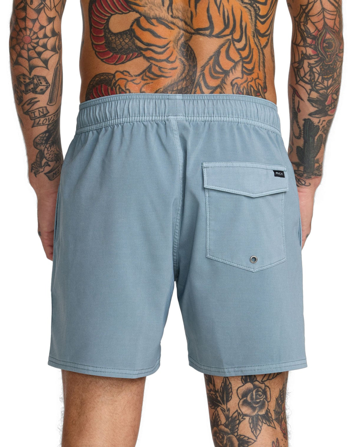RVCA Pigment Elastic 16" Men's Volley Shorts - Lead – back view