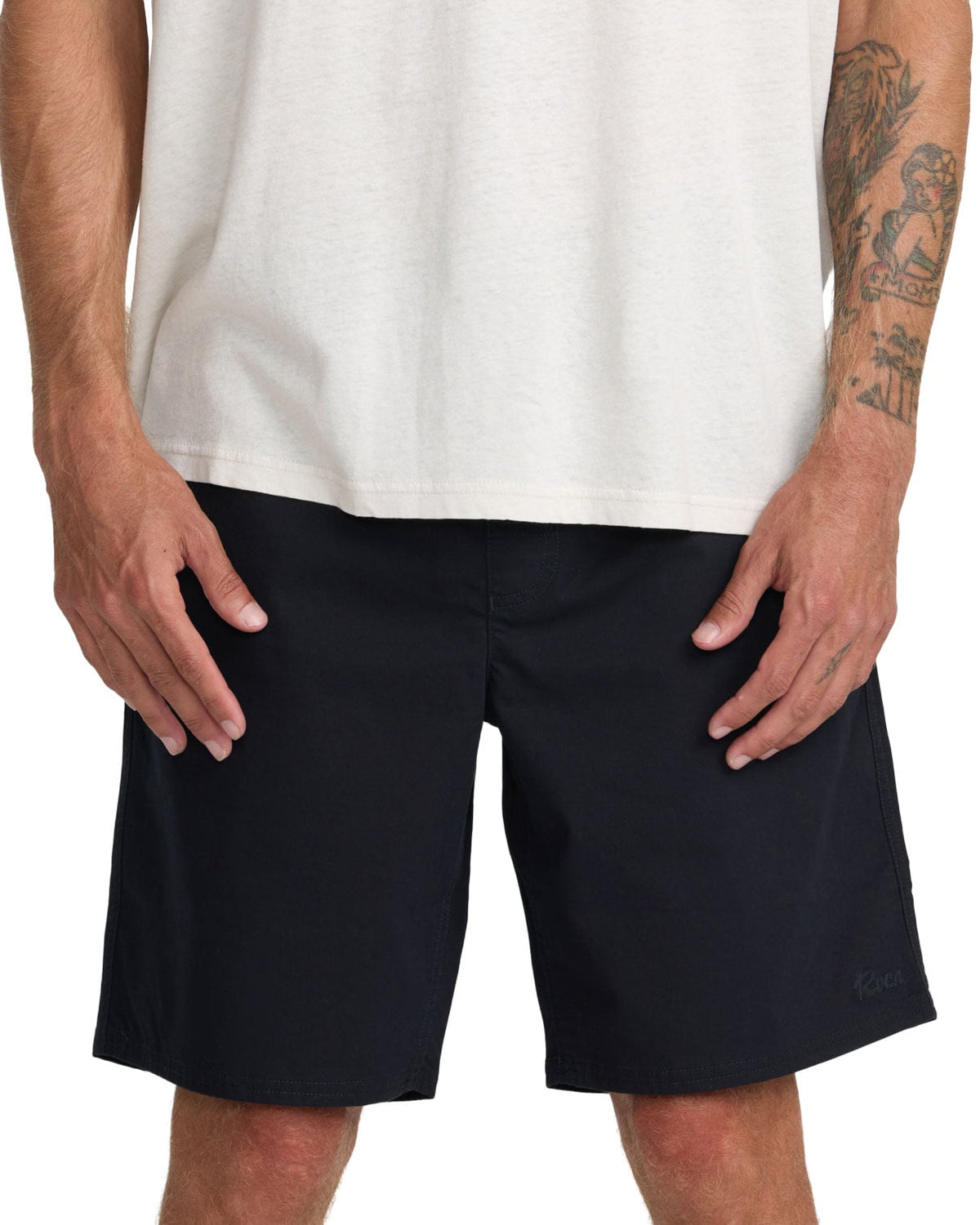 RVCA Weekend Elastic 19" Volley Shorts - RVCA Black – alternate view 1