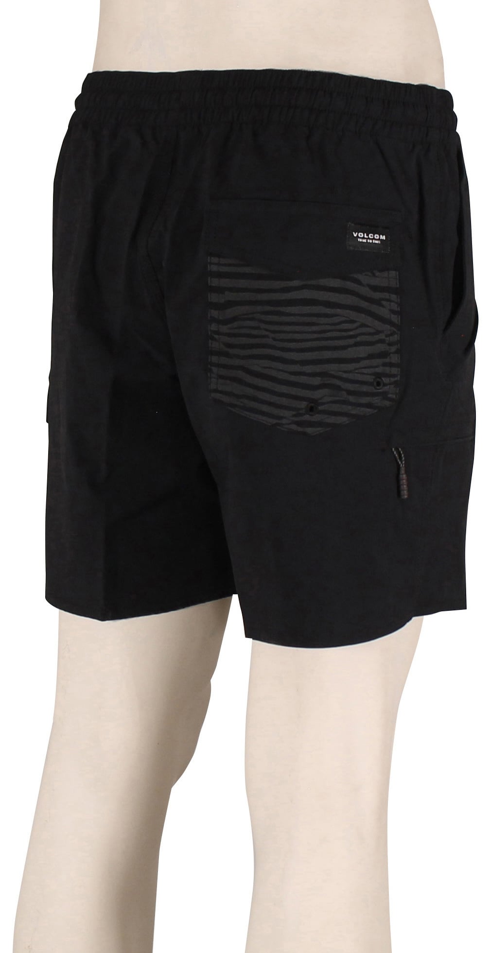 Volcom Truly Liberators 17" Volley Shorts - Black – back view