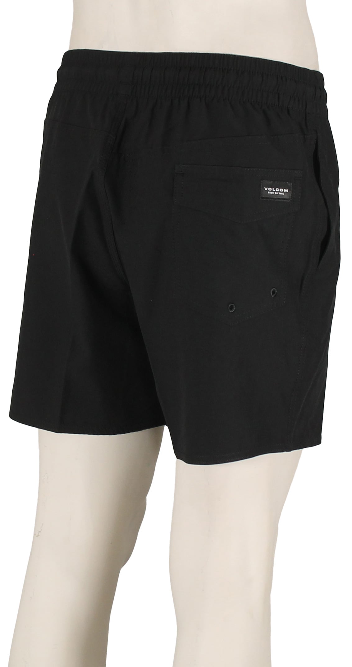 Volcom Lido Solid 16" Volley Shorts - Black – back view