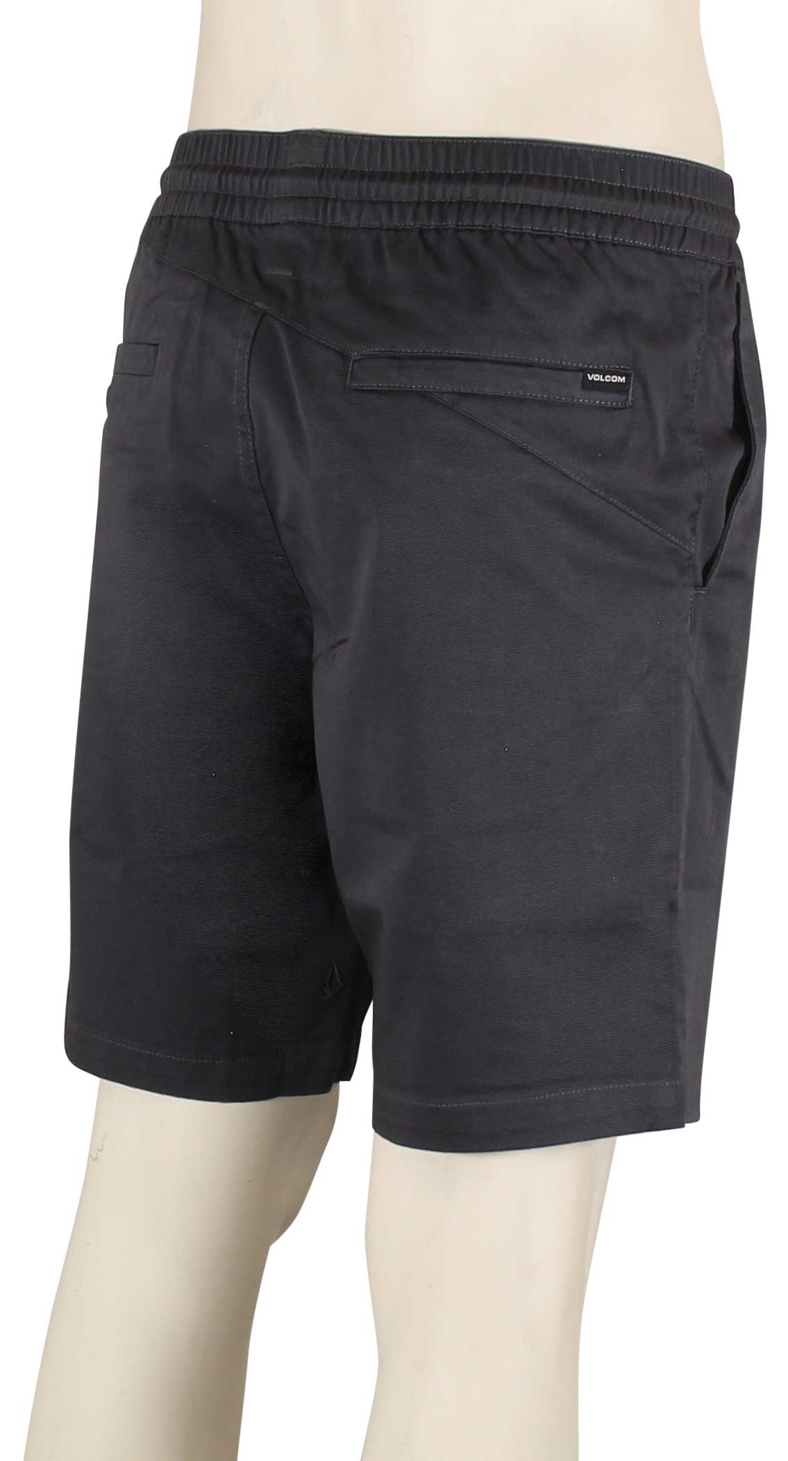 Volcom Frickin Elastic Waist Shorts - Charcoal – back view