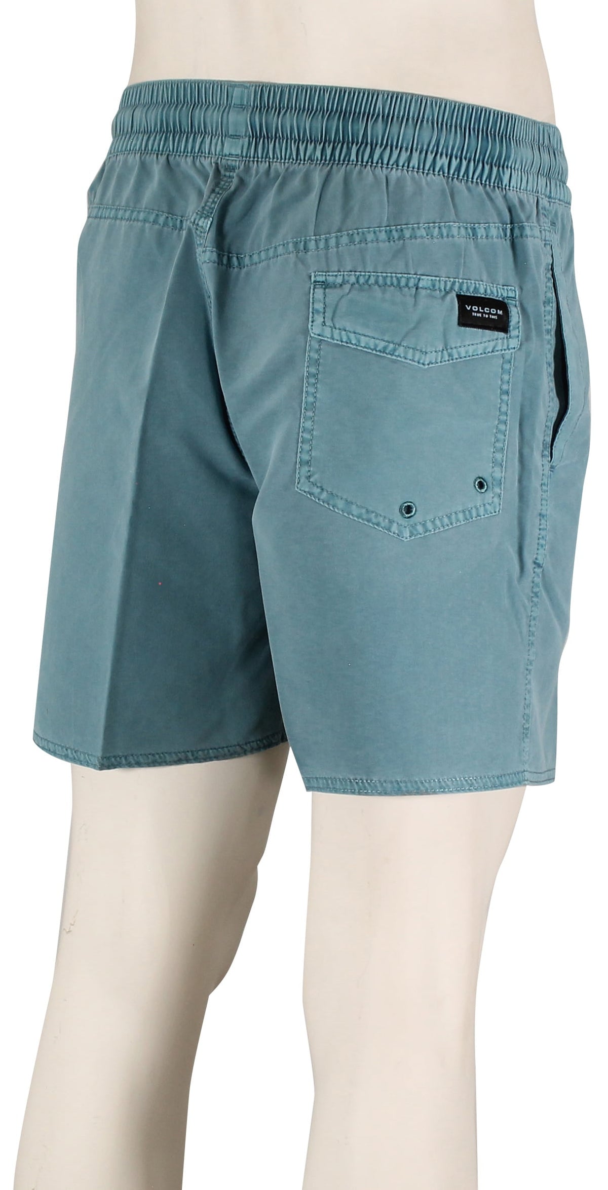 Volcom Center 17" Volley Shorts - Used Blue – back view