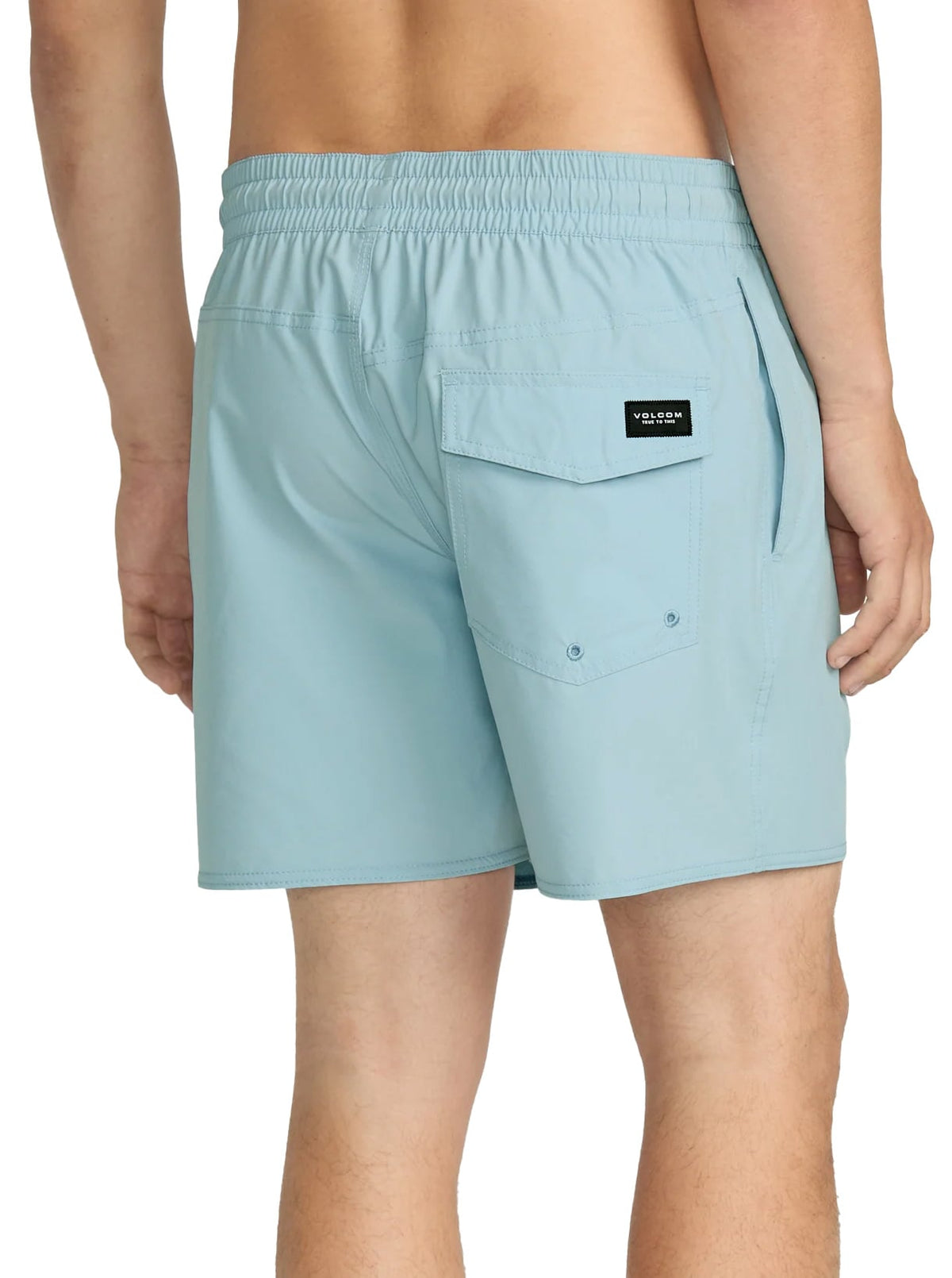 Volcom Lido Solid 16" Volley Shorts - Chambray – back view