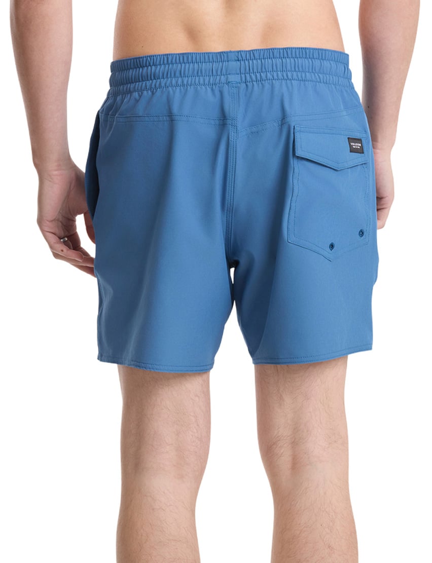 Volcom Lido Solid 16" Men's Volley Shorts - Blueberry – back view