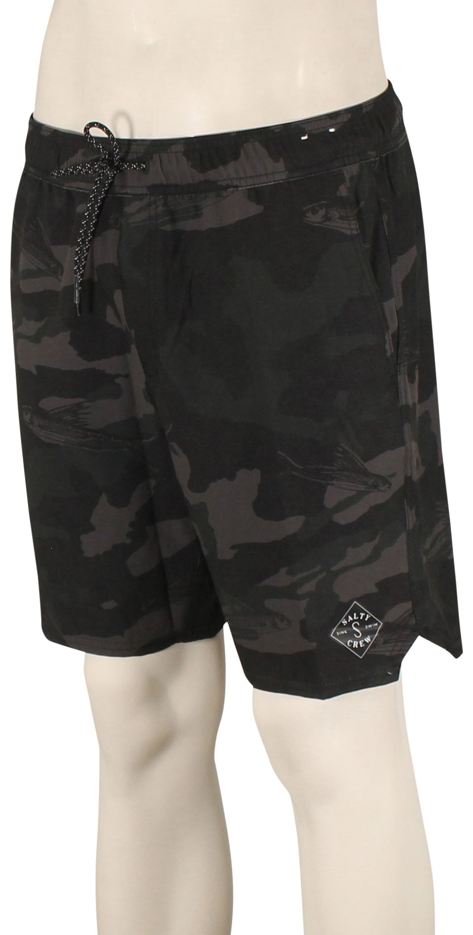Salty Crew Lowtide Elastic Volley Shorts - Black Camo - S