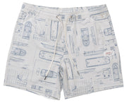 Salty Crew Whaler 18" Elastic Waist Men's Volley Shorts - Bone