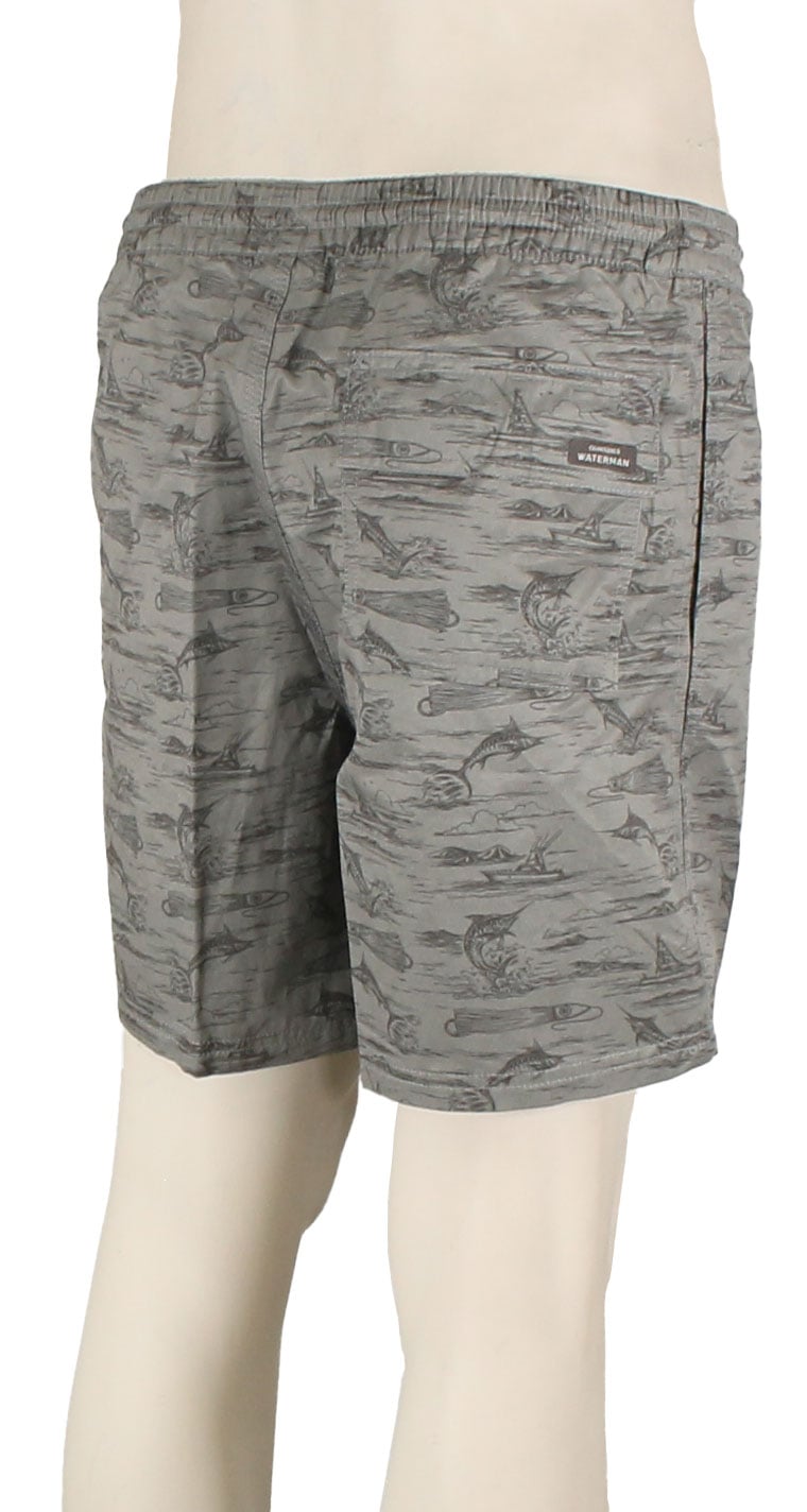 Quiksilver Waterman Marlin Jig Volley Shorts - Sharkskin Marlin – back view