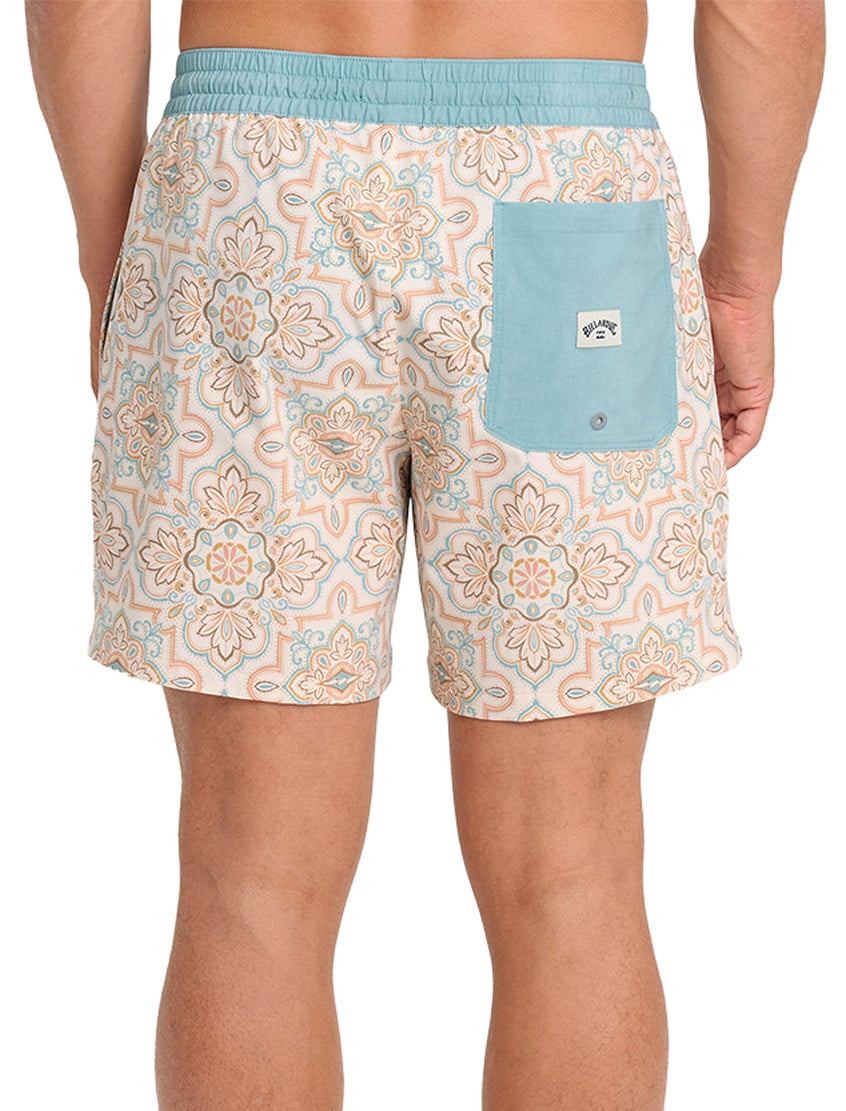 Billabong Good Times Layback 16" Men's Volley Shorts - Vintage Khaki – back view