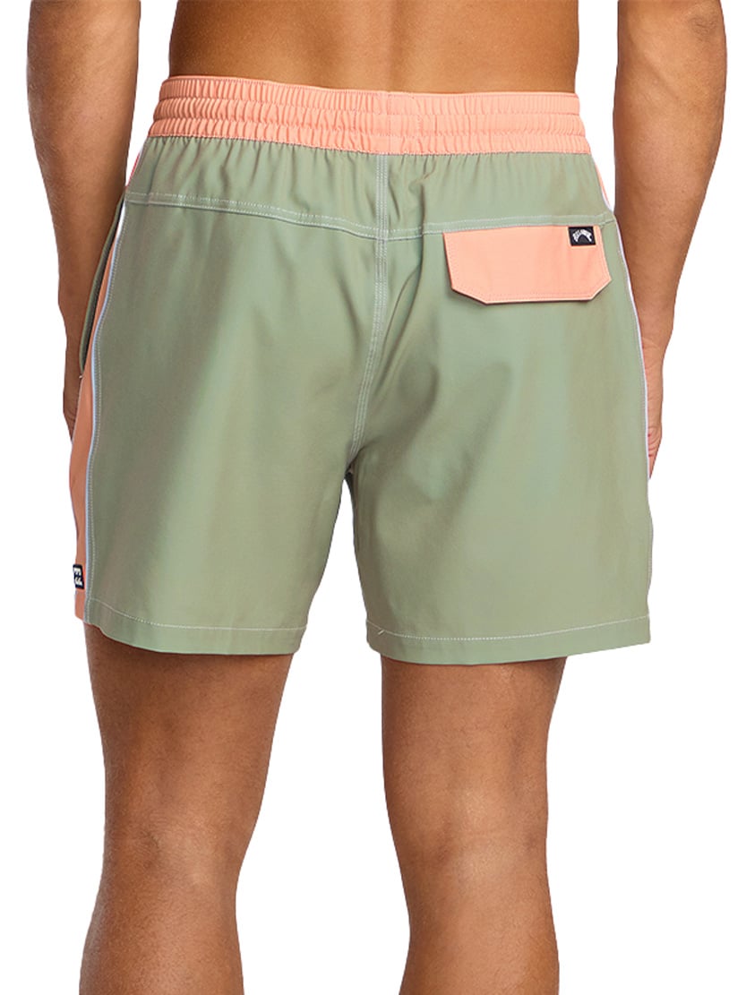 Billabong D'Bah Panel Layback 16" Volley Shorts - Green Ash – back view