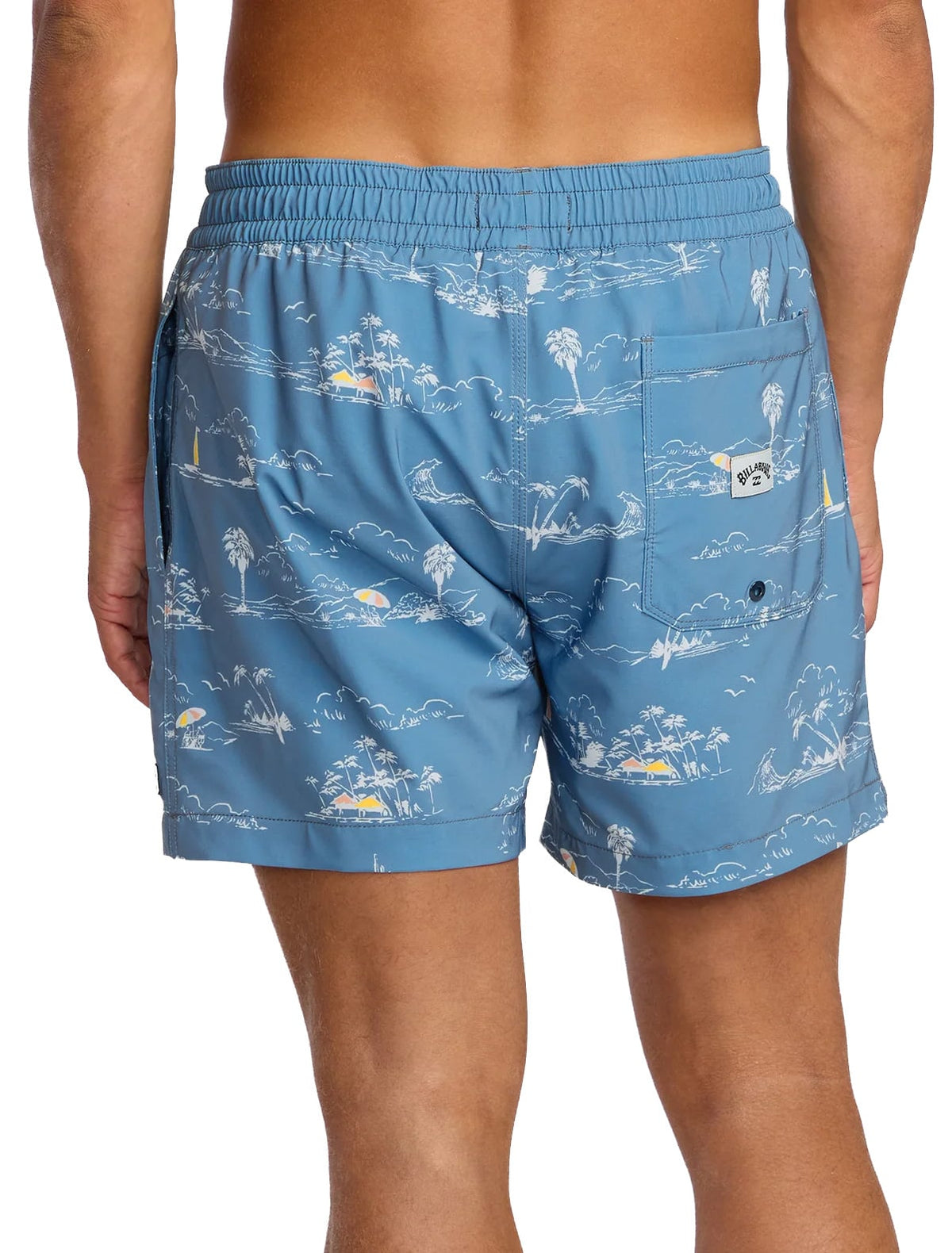 Billabong Lineup Layback 16" Volley Shorts - Steel Blue – back view