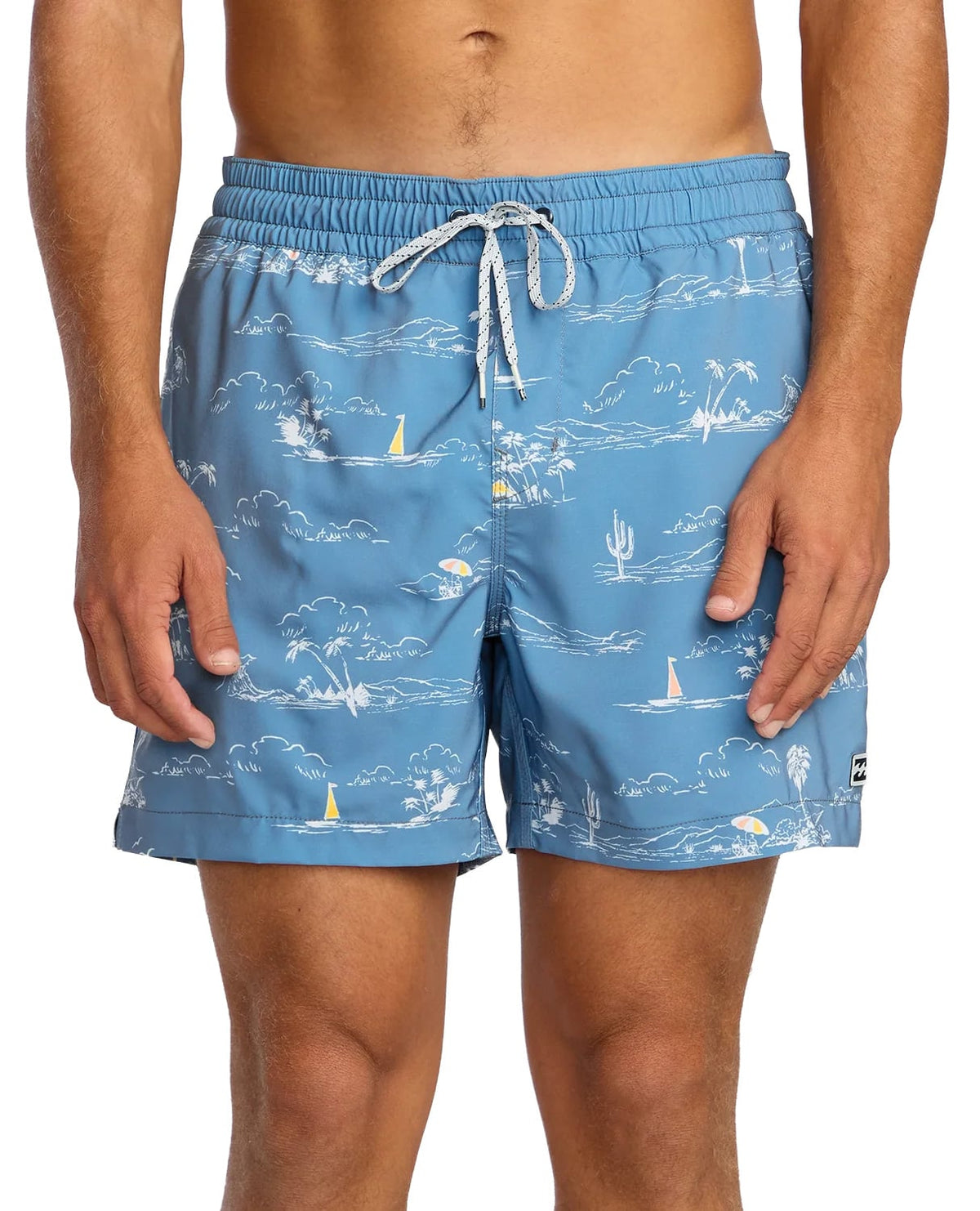 Billabong Lineup Layback 16" Volley Shorts - Steel Blue