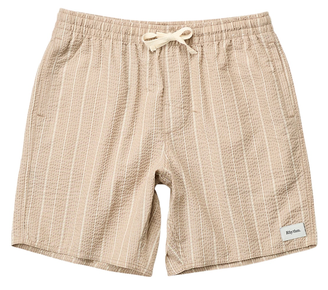 Rhythm Seersucker Stripe Jam 17" Volley Shorts - Cedar