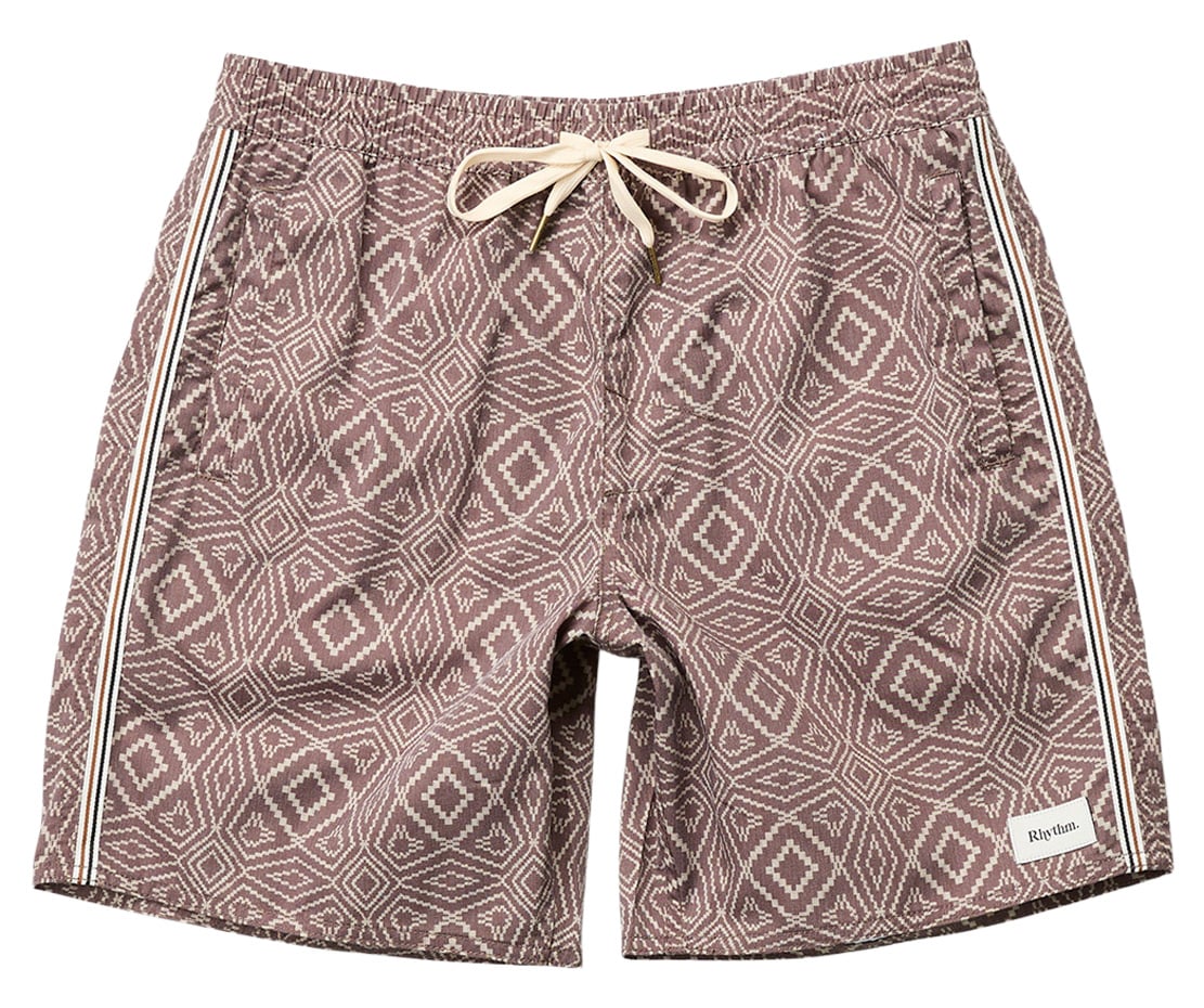 Rhythm Mosaic Heritage 17" Beach Shorts - Latte