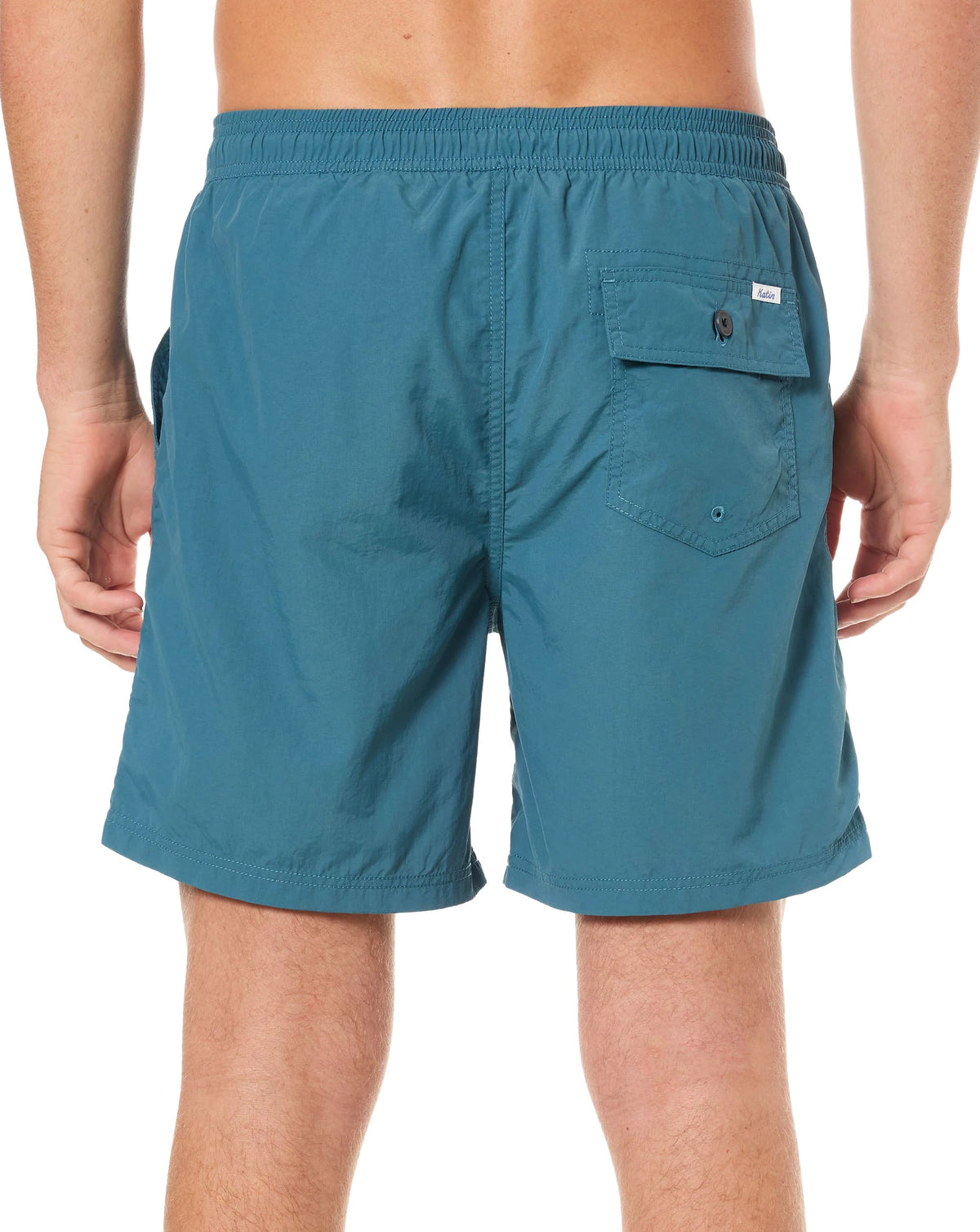 Katin Poolside 17" Volley Shorts - Steel Blue – back view