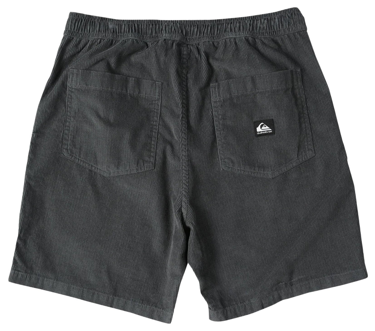 Quiksilver Taxer Cord 18" Men's Elastic Waist Volley Shorts - Iron Gate – back view